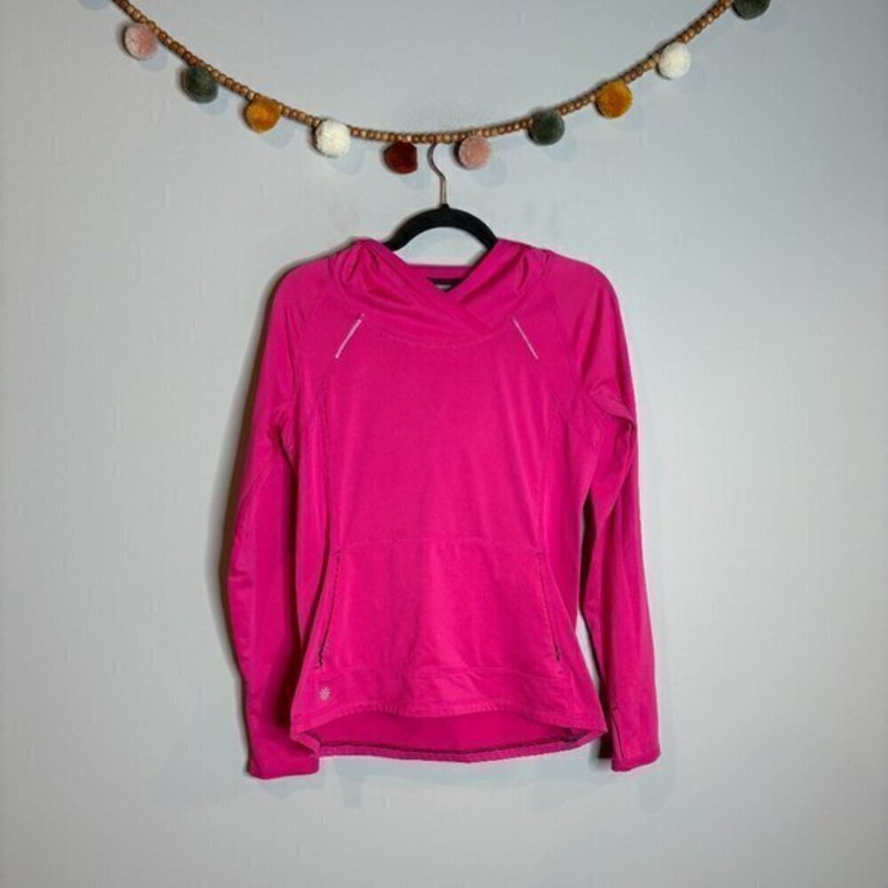 Athleta neon pink fleece athletic hoodie